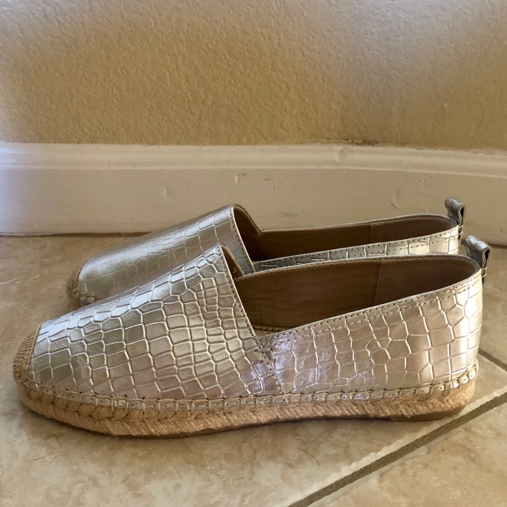NWOT Sam Edelman Silver Espadrilles. Never worn!